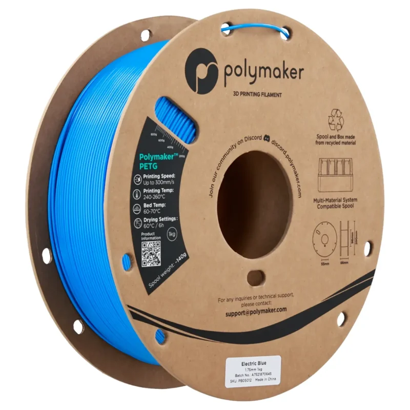 Polymaker PETG - Electric Blue - 1.75mm - 1kg