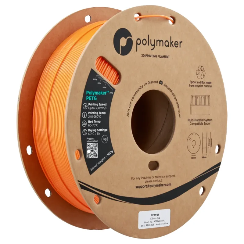 Polymaker PETG - Orange - 1.75mm - 1kg