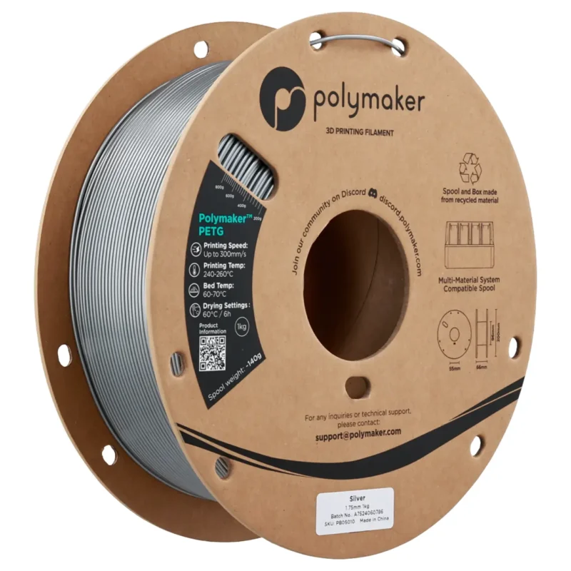 Polymaker PETG - Silver - 1.75mm - 1kg